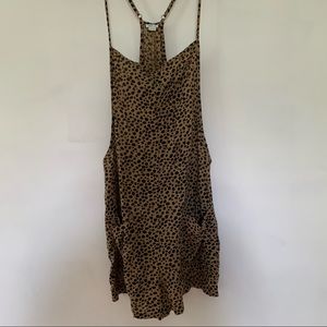 Aerie Leopard Print Racerback Romper sz M